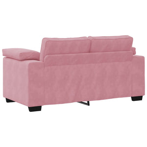 Rosa Samt Zweisitzer Sofa 160 cm