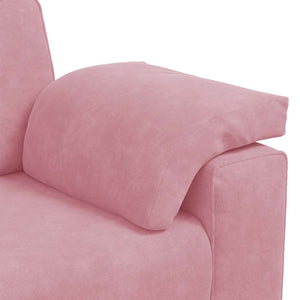 Rosa Samt Zweisitzer Sofa 160 cm