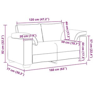 Rosa Samt Zweisitzer Sofa 160 cm
