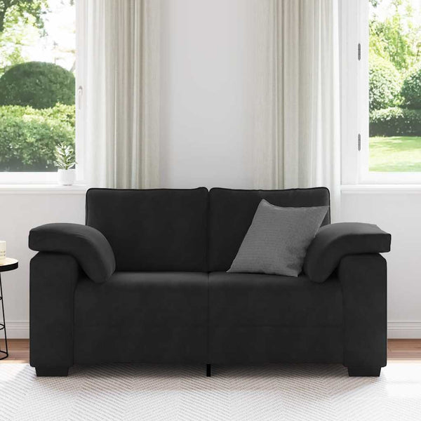 vidaXL Canapé à 2 places noir 160x77x82 cm Velours