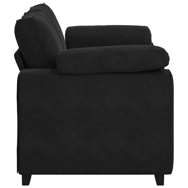 vidaXL Canapé à 2 places noir 160x77x82 cm Velours