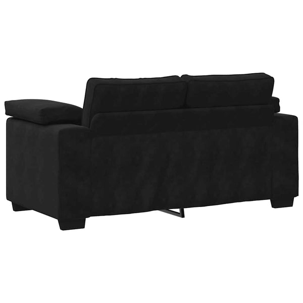 vidaXL Canapé à 2 places noir 160x77x82 cm Velours