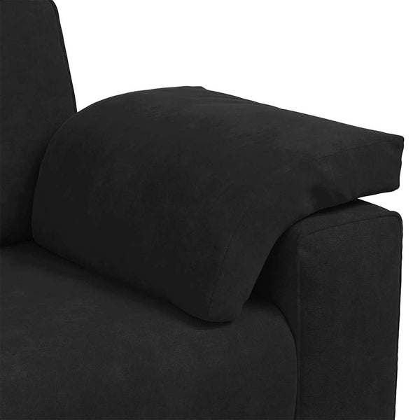 vidaXL Canapé à 2 places noir 160x77x82 cm Velours