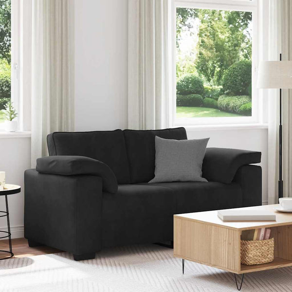 vidaXL Canapé à 2 places noir 160x77x82 cm Velours