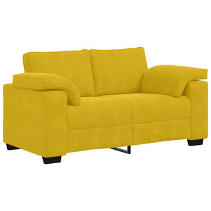 vidaXL Canapé à 2 places jaune 160x77x82 cm velours