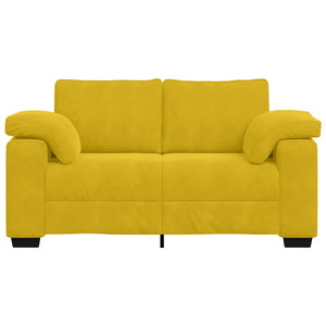 vidaXL Canapé à 2 places jaune 160x77x82 cm velours