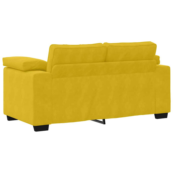 vidaXL Canapé à 2 places jaune 160x77x82 cm velours