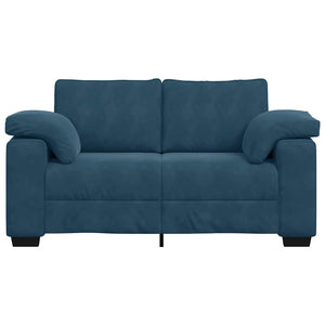 Blaues Samt Zweisitzer Sofa 160 cm