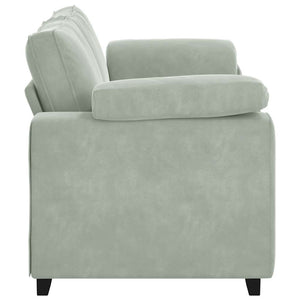 Hellgraues Samt Zweisitzer Sofa 180 cm