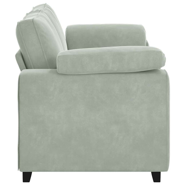 Hellgraues Samt Zweisitzer Sofa 180 cm