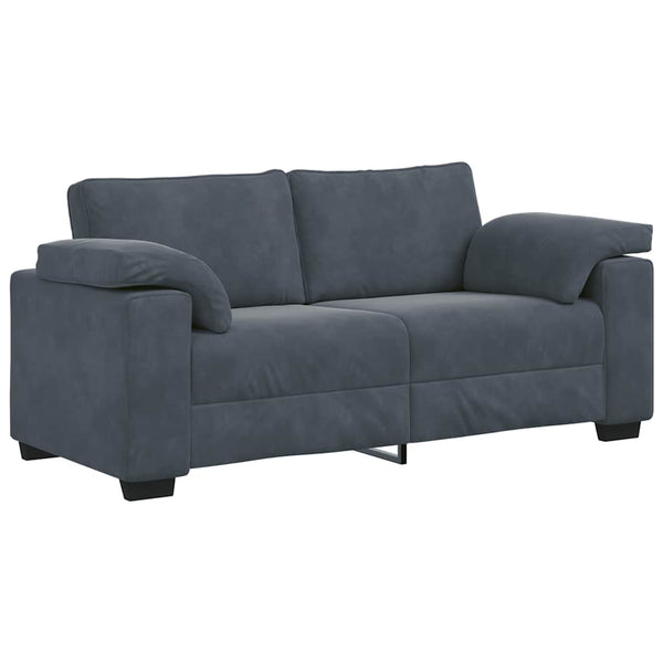 vidaXL Canapé deux places Gris foncé 180x77x82 cm Velours