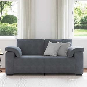 vidaXL Canapé deux places Gris foncé 180x77x82 cm Velours