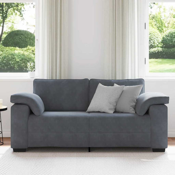 vidaXL Canapé deux places Gris foncé 180x77x82 cm Velours