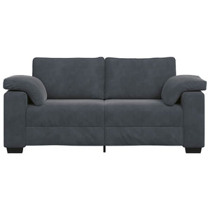 vidaXL Canapé deux places Gris foncé 180x77x82 cm Velours