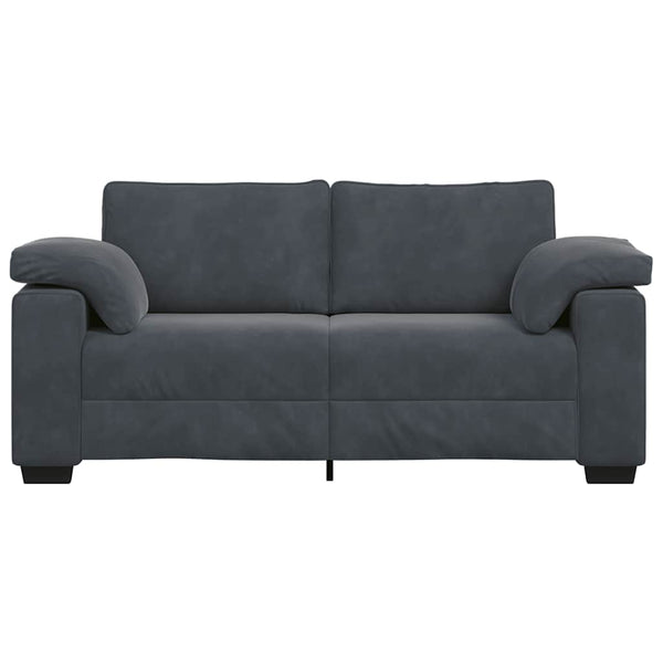 vidaXL Canapé deux places Gris foncé 180x77x82 cm Velours