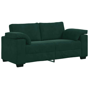 vidaXL Canapé deux places vert foncé 180x77x82 cm Velours