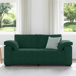 vidaXL Canapé deux places vert foncé 180x77x82 cm Velours
