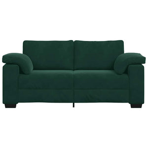vidaXL Canapé deux places vert foncé 180x77x82 cm Velours
