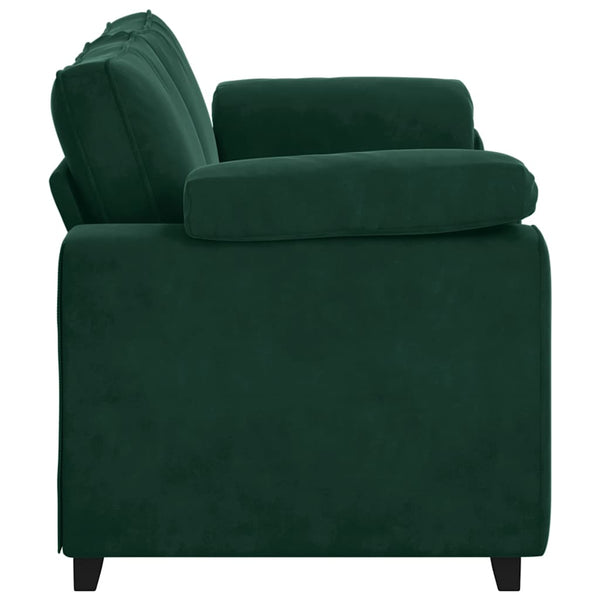vidaXL Canapé deux places vert foncé 180x77x82 cm Velours