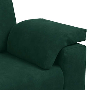 vidaXL Canapé deux places vert foncé 180x77x82 cm Velours