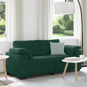 vidaXL Canapé deux places vert foncé 180x77x82 cm Velours