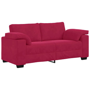 vidaXL Canapé à 2 places Rouge bordeaux 180x77x82 cm Velours