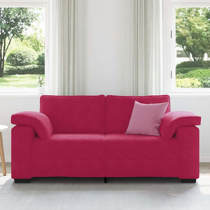 vidaXL Canapé à 2 places Rouge bordeaux 180x77x82 cm Velours