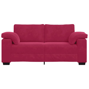 vidaXL Canapé à 2 places Rouge bordeaux 180x77x82 cm Velours
