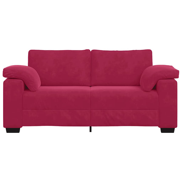 vidaXL Canapé à 2 places Rouge bordeaux 180x77x82 cm Velours