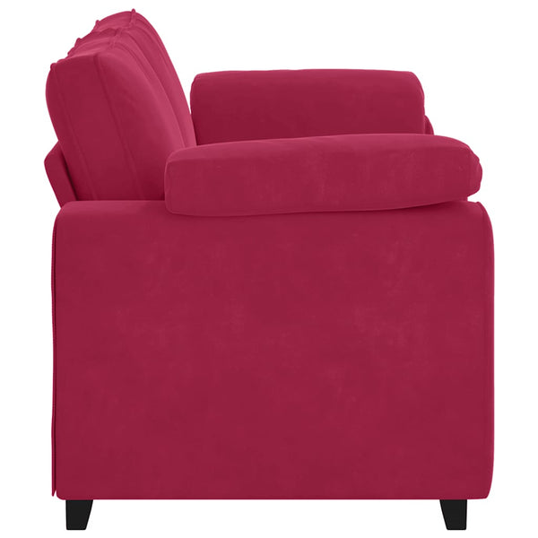vidaXL Canapé à 2 places Rouge bordeaux 180x77x82 cm Velours