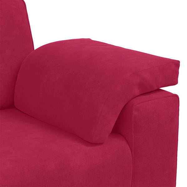 vidaXL Canapé à 2 places Rouge bordeaux 180x77x82 cm Velours