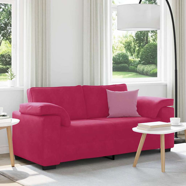 vidaXL Canapé à 2 places Rouge bordeaux 180x77x82 cm Velours