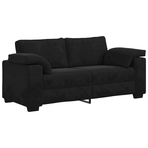 vidaXL Canapé à deux places noir 180x77x82 cm velours
