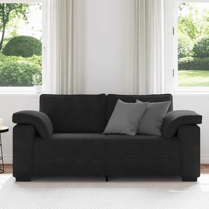 vidaXL Canapé à deux places noir 180x77x82 cm velours