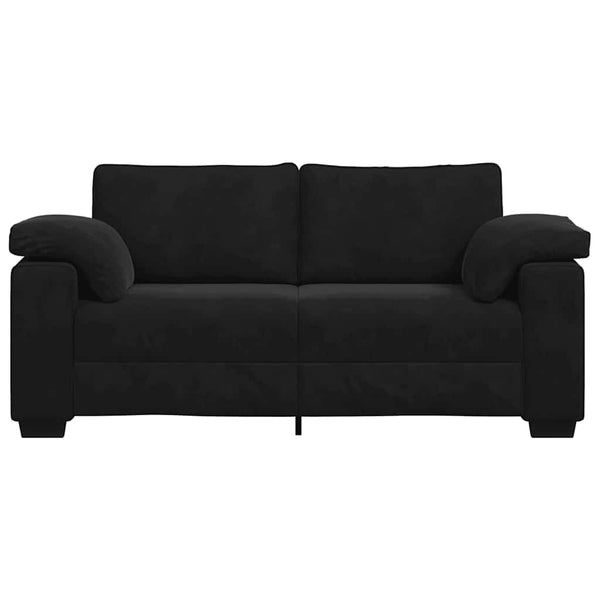 vidaXL Canapé à deux places noir 180x77x82 cm velours