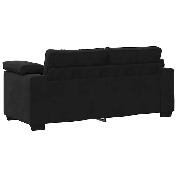 vidaXL Canapé à deux places noir 180x77x82 cm velours