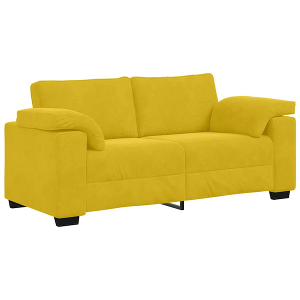 Gelbes Samt Zweisitzer Sofa 180 cm