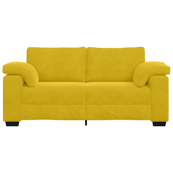 Gelbes Samt Zweisitzer Sofa 180 cm