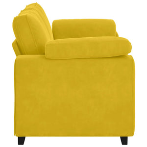 Gelbes Samt Zweisitzer Sofa 180 cm