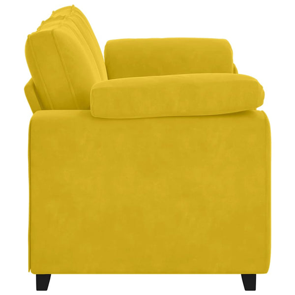 Gelbes Samt Zweisitzer Sofa 180 cm