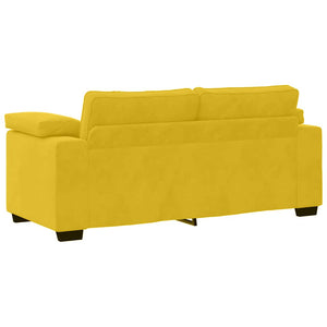 Gelbes Samt Zweisitzer Sofa 180 cm