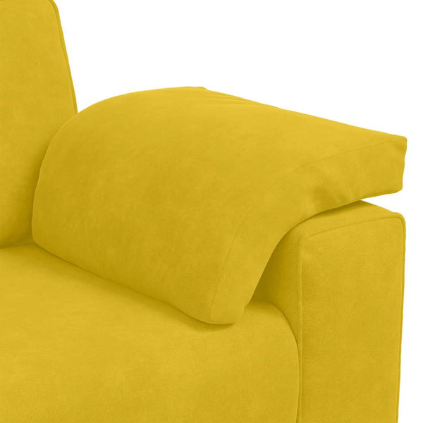 Gelbes Samt Zweisitzer Sofa 180 cm