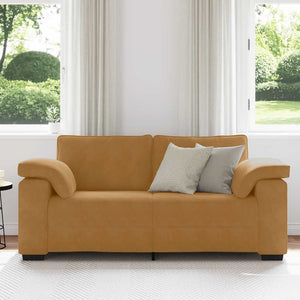 Zweisitzer Sofa Braun Samt 180 cm
