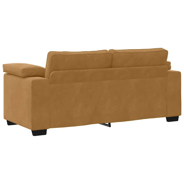 Zweisitzer Sofa Braun Samt 180 cm