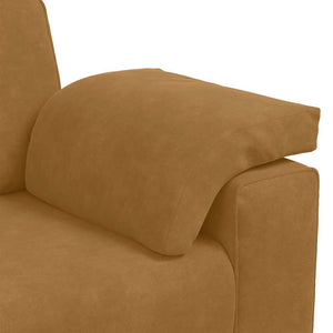 Zweisitzer Sofa Braun Samt 180 cm