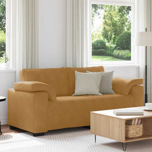 Zweisitzer Sofa Braun Samt 180 cm