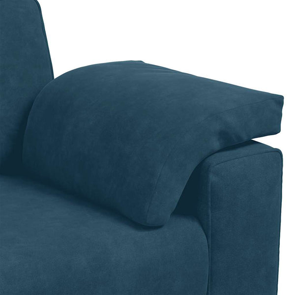 Blaues Samt Zweisitzer Sofa 180 cm