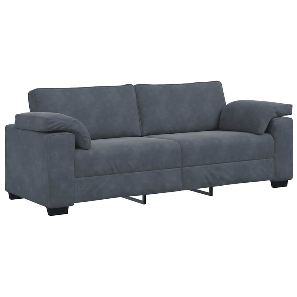 3-Sitzer Sofa Dunkelgrau Samt 220 cm
