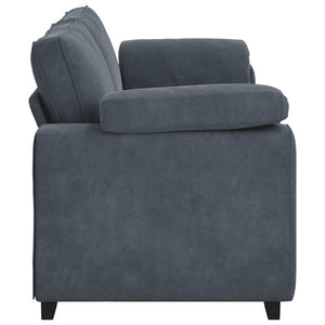vidaXL Canapé 3 places gris foncé 220x77x82 cm velours