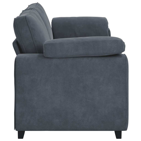 vidaXL Canapé 3 places gris foncé 220x77x82 cm velours
